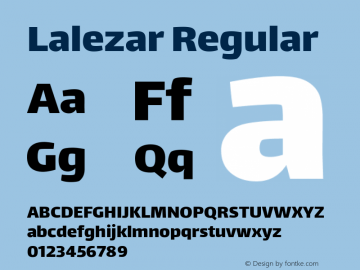 Lalezar-Regular Version 1.000 Font Sample