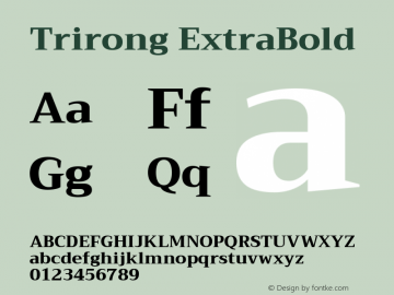 Trirong ExtraBold Version 1.001图片样张