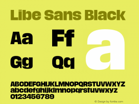 Libe Sans Black Version 1.003;PS 1.3;hotconv 1.0.72;makeotf.lib2.5.5900 Font Sample