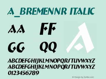 a_BremenNr Italic 01.02图片样张