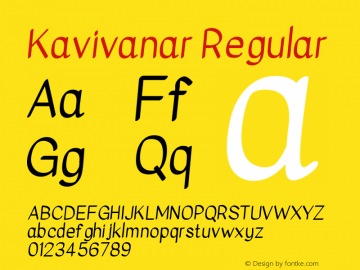 Kavivanar Regular Version 1.88 Font Sample