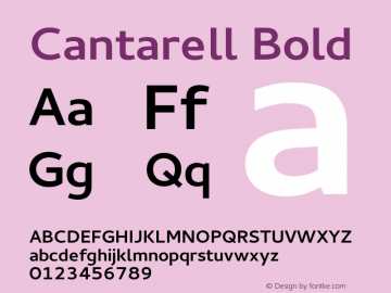 Cantarell Bold Version 0.0.15 Font Sample