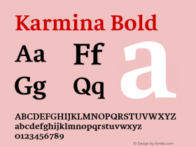 Karmina-Bold Version 1.002图片样张