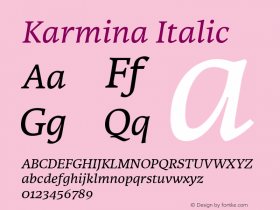 Karmina-Italic Version 1.002图片样张