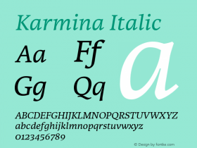 Karmina-Italic Version 1.002图片样张