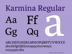 Karmina-Regular Version 1.002图片样张