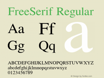 FreeSerif Version 0412.2263图片样张