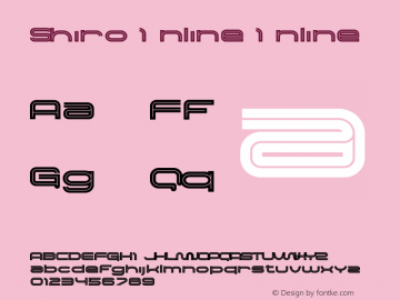 Shiro Inline Version 1.0 Font Sample