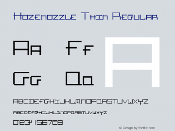 Hozenozzle Thin Regular 1.0图片样张