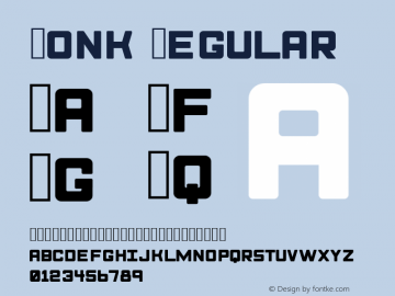 Monk Regular Version 1.0 Font Sample