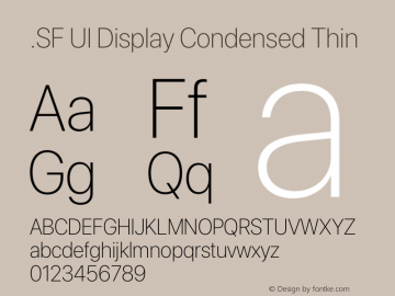 .SF UI Display Condensed Thin 12.0d10e9图片样张