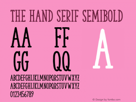 TheHandSerifSemibold 12.0d4e1 Font Sample