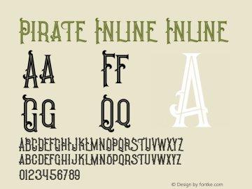 Pirate Inline Version 1.000 Font Sample