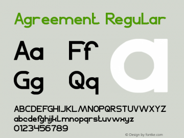 Agreement Version 1.00 May 4, 2016, initial release Font Sample