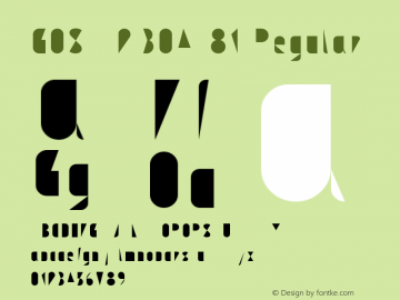 GOST 2.304-81 Type A 01.00.0000 Font Sample