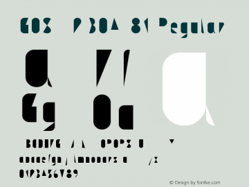 GOST 2.304-81 Type A 01.00.0000 Font Sample