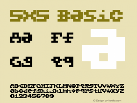 5X5 Basic 1.0 2002-02-11 Font Sample