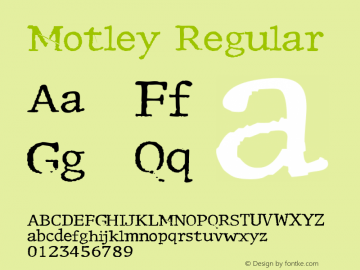 Motley Macromedia Fontographer 4.1.5 1/21/98图片样张