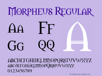 Morpheus Regular Altsys Fontographer 3.5  5/15/96图片样张