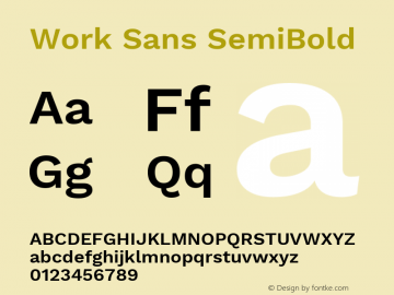 WorkSans-SemiBold Version 1.052图片样张