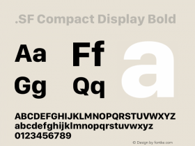 .SF Compact Display Bold 12.0d8e1图片样张