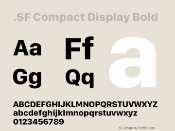 .SF Compact Display Bold 12.0d8e1 Font Sample