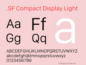 .SF Compact Display Light 12.0d8e1图片样张