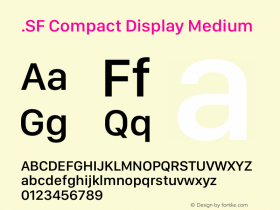 .SF Compact Display Medium 12.0d8e1图片样张