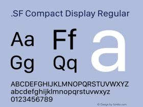 .SF Compact Display Regular 12.0d8e1图片样张