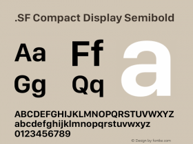 .SF Compact Display Semibold 12.0d8e1图片样张