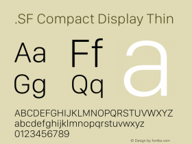 .SF Compact Display Thin 12.0d8e1图片样张