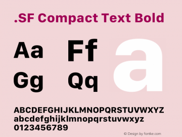 .SF Compact Text Bold 12.0d8e1 Font Sample