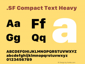 .SF Compact Text Heavy 12.0d8e1 Font Sample