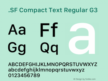 .SF Compact Text Regular G3 12.0d8e1图片样张