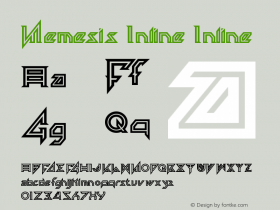 Nemesis Inline  Font Sample