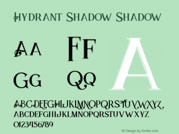Hydrant Shadow Version 1.000 Font Sample