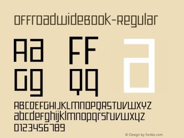 ☞Offroad Wide Book Version 1.000;com.myfonts.easy.grype.offroad.wide-book.wfkit2.version.4Cp5 Font Sample