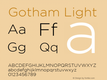 Gotham-Light Version 1.200图片样张