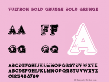 Vultron Bold Grunge Version 1.000 Font Sample
