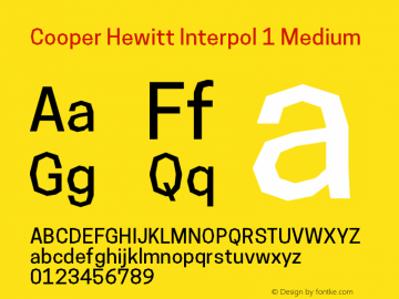 CooperHewittInterpol1-Medium 1.000 Font Sample