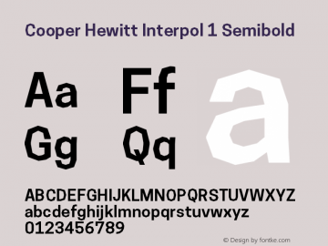 CooperHewittInterpol1-Semibold 1.000 Font Sample