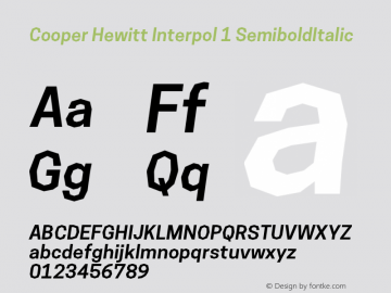 CooperHewittInterpol1-SemiboldItalic 1.000图片样张