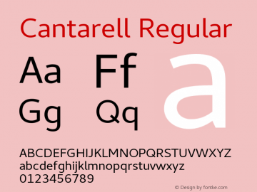 Cantarell Regular Version 0.0.25 Font Sample