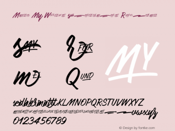 MarkMyWordsAlternates 1.000 Font Sample