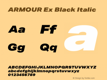 ARMOUR Ex Black Italic Version 1.000图片样张