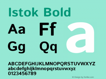 Istok Bold Version 1.0.3图片样张