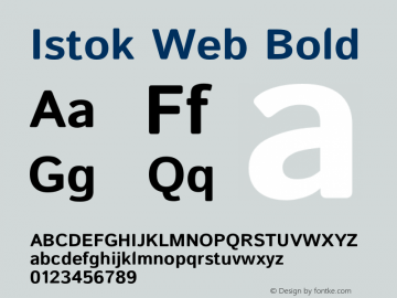 Istok Web Bold Version 1.000;PS 001.000;hotconv 1.0.88;makeotf.lib2.5.64775图片样张