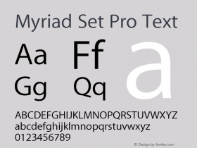 Myriad Set Pro Text Version 10.0d17e1图片样张