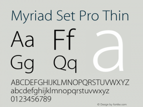 Myriad Set Pro Thin Version 10.0d17e1图片样张