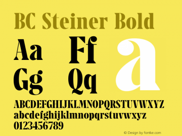 BC Steiner RB Bold Version 1.000 Font Sample